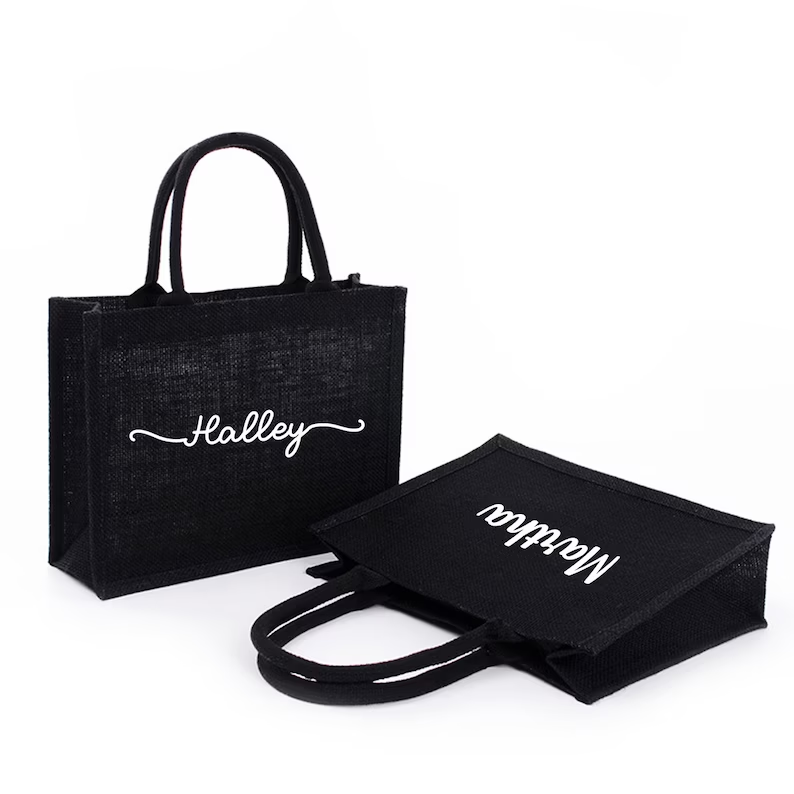 Women Bags Jute - Sacs fourre-tout personnalisés en toile de
