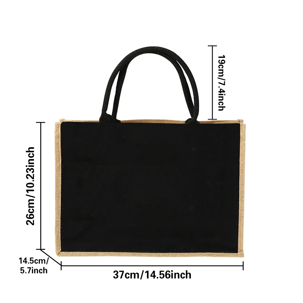 Sac fourre-tout en lin à motif - Women Bags Jute avis et prix