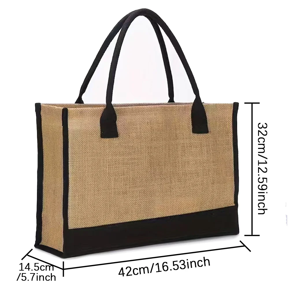 Sac fourre-tout en jute vintag - Women Bags Jute avis et prix