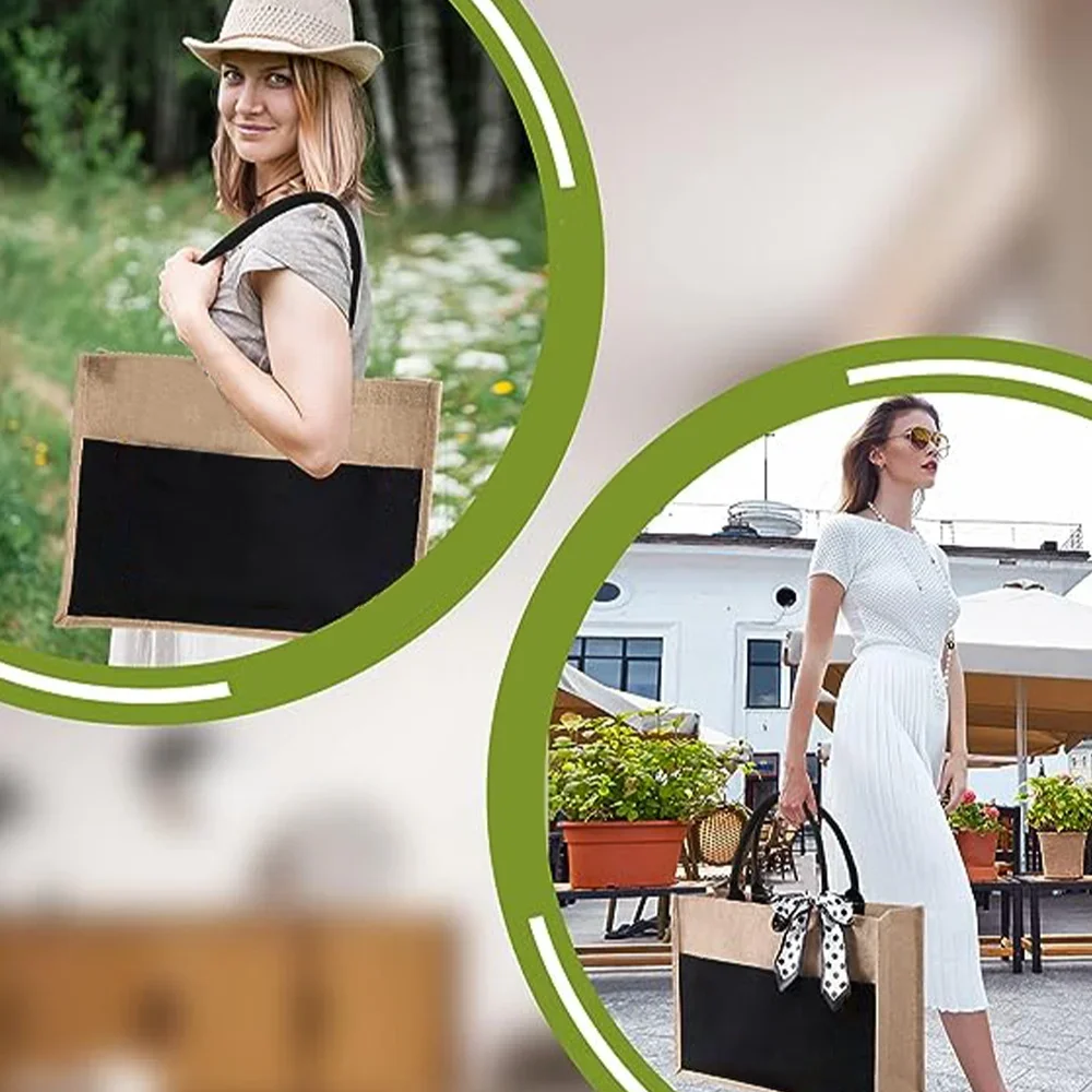 Sac fourre-tout en jute réutil - Women Bags Jute avis et prix